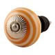 Mustard Striped Ceramic Wine Stopper